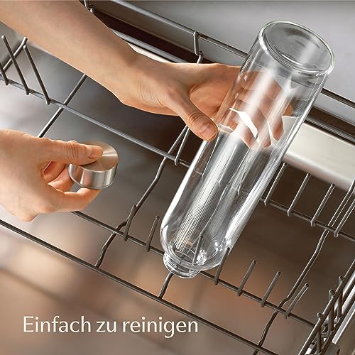 Cosumy Trinkflasche aus Glas, spülmaschinenfest, 750 ml
