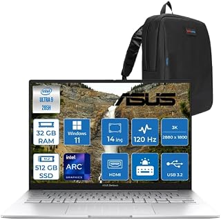Asus Zenbook 14 Intel Core Ultra 9 285H 32GB LPDDR5X 512GB 14" 3k OLED 120Hz 600NIT Intel Arc Graphics Windows 11 Pro Taşınabilir Bilgisayar UX3405CAP01 + Zettaçanta