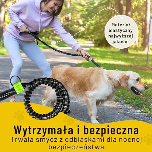 Bungee do smyczy do joggingu, przedłużka smyczy dla psa