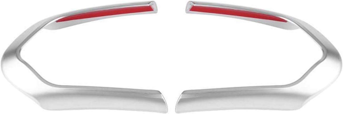 2pcs Steering Wheel Cover Trim Frame, for BMW, M‑Sport F20 F22 F30 F32 F10 F06 F15 F16 Carbon Fiber Chrome Interior Accessories steering wheel decorative sticker(Chrome)