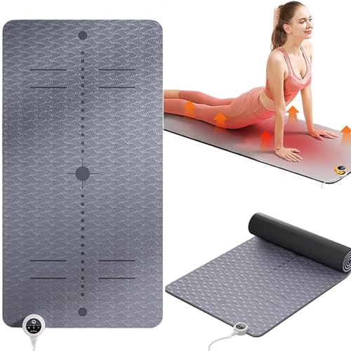 Tapis de yoga chauffant 10-60 ℃ antidérapant avec minuterie électronique
