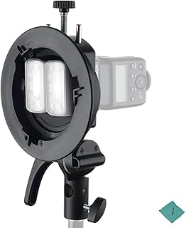 Godox S2 S-Type Bracket Bowens Mount Holder for Godox V1 Serie V860II Series TT350 Series AD400Pro AD200Pro Series Speedlite Flash for Bowens Mount Flash Snoot Softbox Reflector Beauty Dish