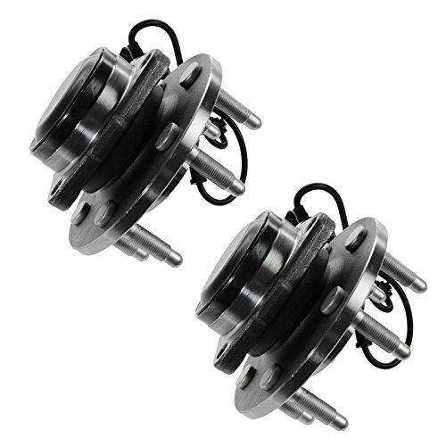 Image of TRQ 2 Piece Front Wheel Bearing & Hub Assembly Set Compatible with 2002-2006 Cadillac Escalade Chevrolet Avalanche 1500 2003-2013 Express 1500 2003-2005 Express 2500 1999-2004 Silverado 1500 2000-200