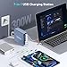 USB C Fast Charger Block 300W: 7 Port USB Charging Station Hub Brick - Dual PPS PD 100W Laptop Wall Charger Power Adapter - Blue