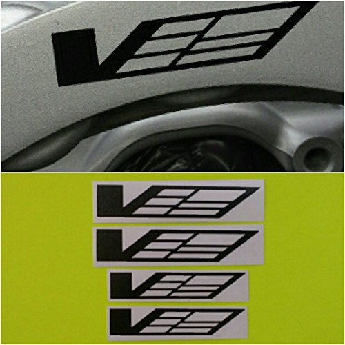 R&G CTS-V Logo Brake Caliper HIGH TEMP Decal Sticker Set of 4 (Black)