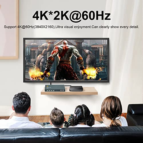 Kvm Switch Hdmi 4K@60Hz For 4 Computers Share 1 Monitor, Kvm Switch 4 Port With 4 Usb 2.0 Ports Share Keyboard Mouse, Button Switch, Plug And Play, With 4 Hdmi And 4 Usb Cables… #TOP2
