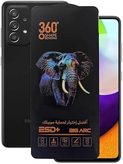 واقي شاشة من الزجاج المقوى مضاد للكهرباء الساكنة من بيج ارك لسامسونج جالاكسي A51/A52/A52s/A53 بدرجة صلابة 9H، صمغ كامل اي اس دي، تغطية 360 درجة، 6.5 انش