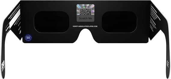 Solar Eclipse Glasses ISO 12312-2 & CE Certified – Safe Solar Viewing for Direct Sun & August 2026 Eclipse | Paper Cardboard Frame, Made in EU | For Kids & Adults