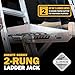 Metaltech Jobsite Series 2-Rung Ladder Jack 2-Pack E-LJ20P, Aluminum Jack for Scaffolding Extensions and Work Platforms, Scaffold, Masonry, Painting, and Roofing Tool for Job Site and Home Improvement