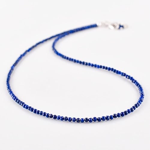 Miniatura 10 de Natural Grey Moonstone Gemstone Micro Round Beads Dainty Choker Necklace Jewelry for Women Healing Chakra Crystals June Birthstone Gift for Her