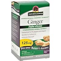 Algopix Similar Product 8 - Natures Answer Ginger 125 mg 60 Veg