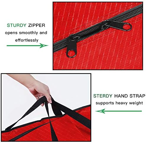 SHareconn Christmas Tree Storage Bag 7.5 Ft, Strong & Durable High Grade Waterproof Storage Bag, Ideal for Up to 7.5 Ft Tall Xmas Trees and other Christmas Decorations, Red