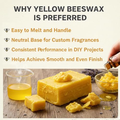 Image of Yellow Bees Wax Cosmetic Raw Material, Blocks (250g) | Cosmetic Safe | Make candles, lip balm, lotions, soaps and external application body care products