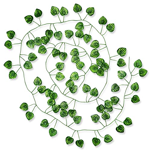 REBECCAGIBSON Lierre Artificiel Guirlande,1 Pcs Faux Lierre Vignes,Fausses Plantes Décoration Vert Feuilles pour...