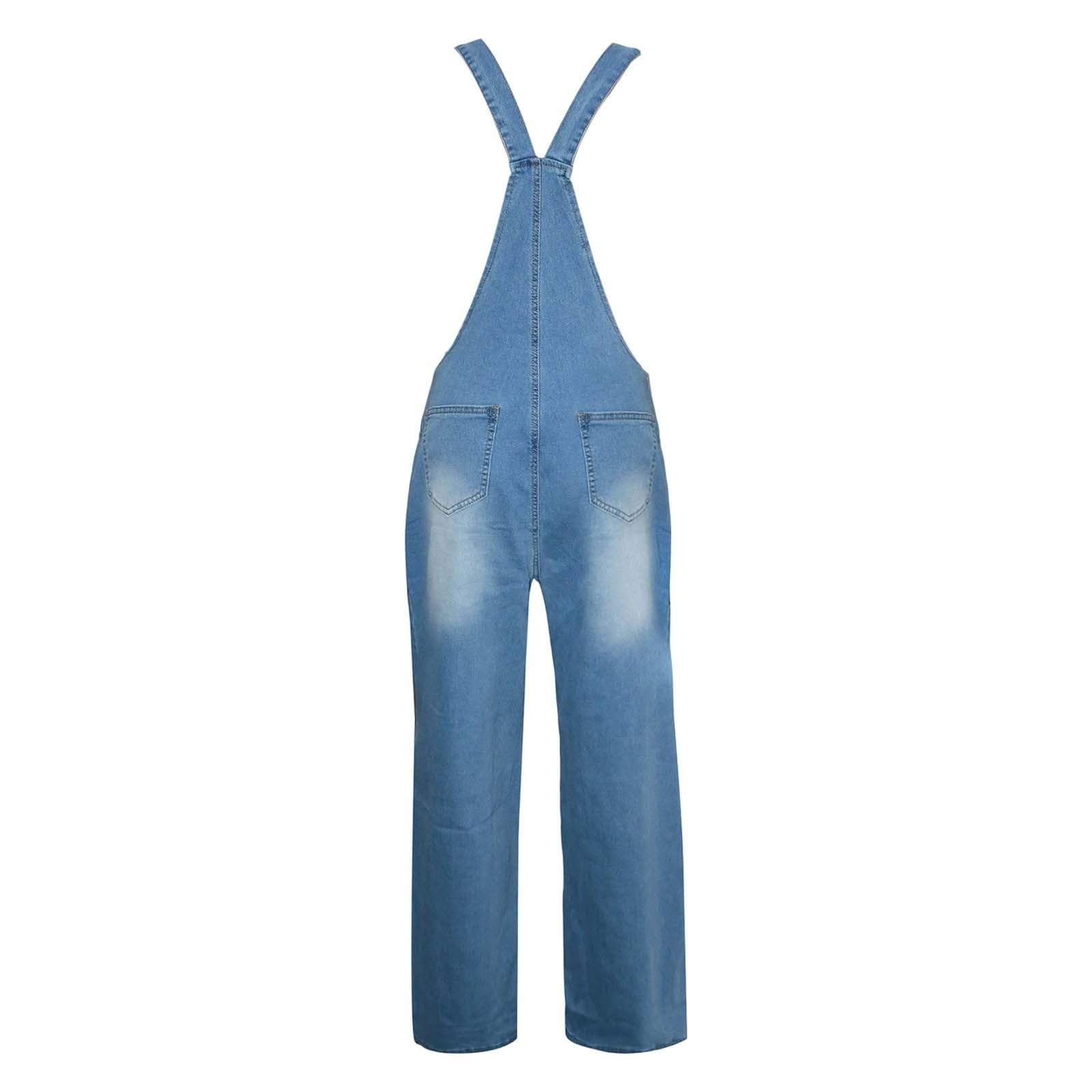 Peto Mujer Vaquero Mono Tallas Grandes Macacao Anchos Largo Overol Hippie Tezano Fiesta Informal Trabajo Baggy Talla Grande De Elegante Largos