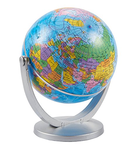 Juvale Small World Globe for Office Desktop (5 Inches)