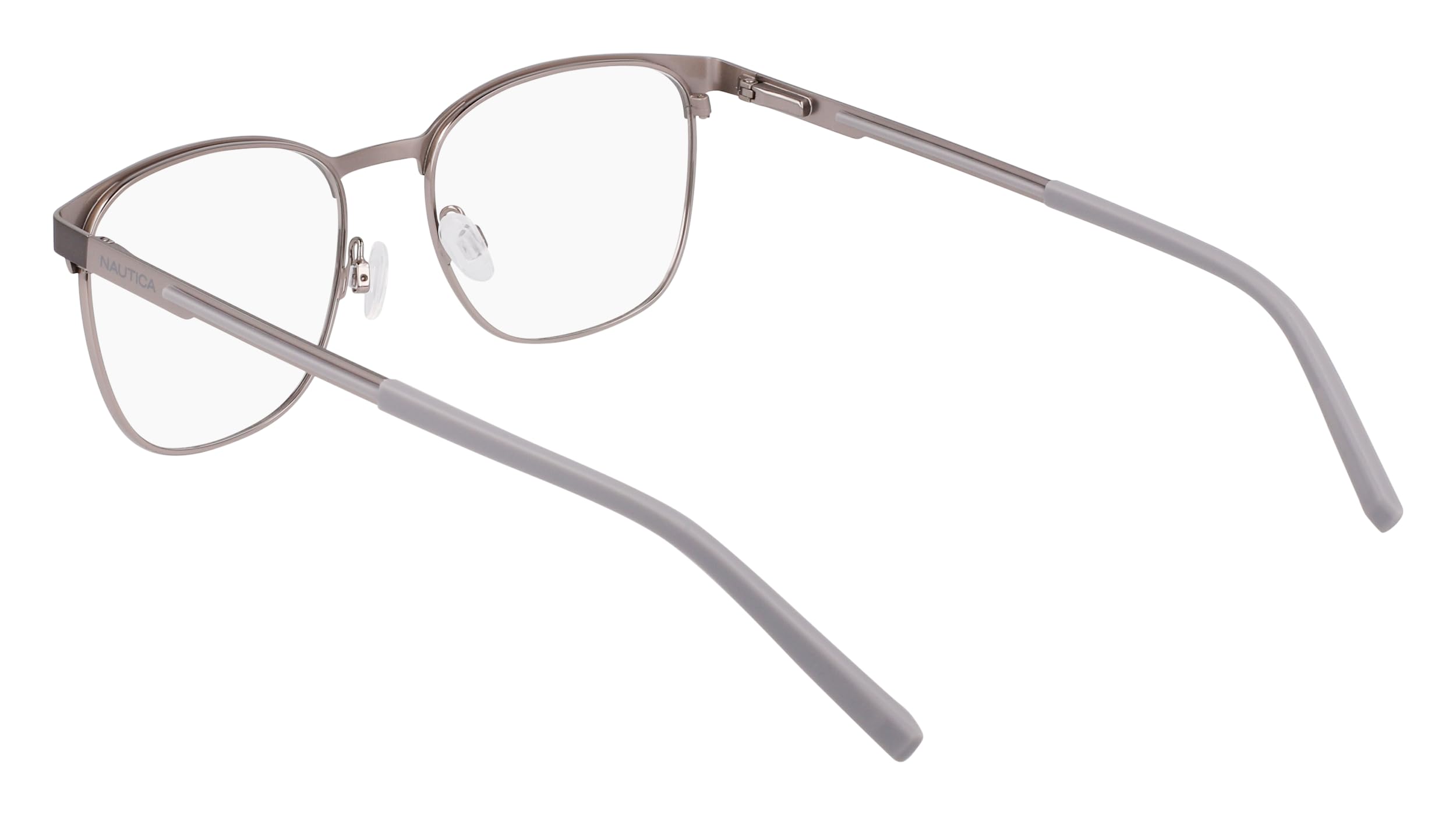 NAUTICA Brille mit Sehstärke für Herren optional mit Sonnenbrillentönung oder Blaulichtfilter, Rund, gefertigt aus Metall, Modell: N7343 (inklusive Brillenetui)