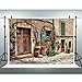 EOALOR 7(W) x5(H) FT Streets Mediterranean Towns Photography Backdrop, Flower Door Windows Wall European Travel Hiking Party Background, Photo Booth Room Studio Props 10646