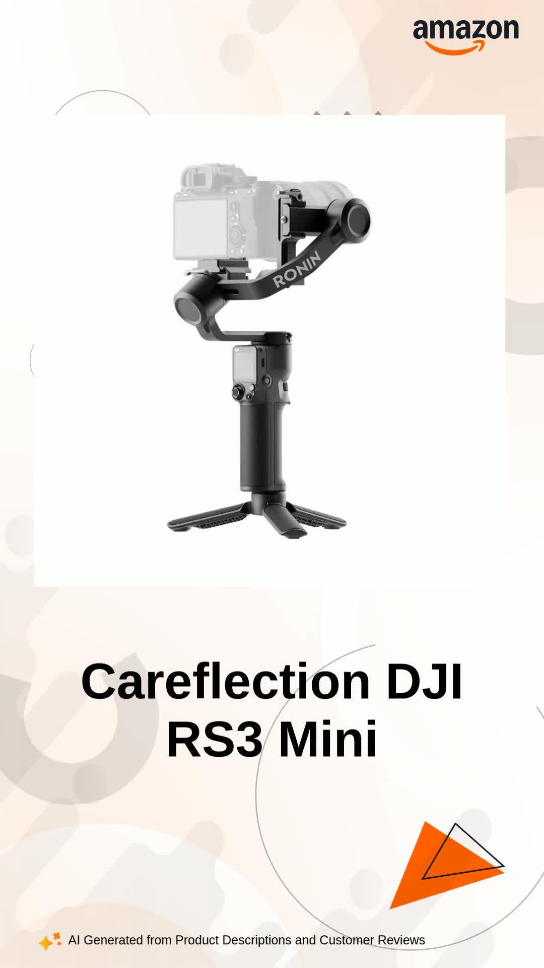 Careflection DJI RS3 Mini 3-Axis Mirrorless Gimbal Stabilizer