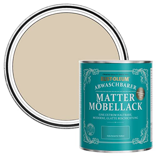 Rust-Oleum hellbraun Möbelfarbe mit Matt-Finish, geruchsarm und wasserbasiert für Innenholz - Warmer Ton 750ML