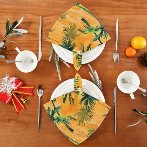 Servilletas de Tela Summer Orange Tropical Trees 20x20 in Pack 6 miniatura 4