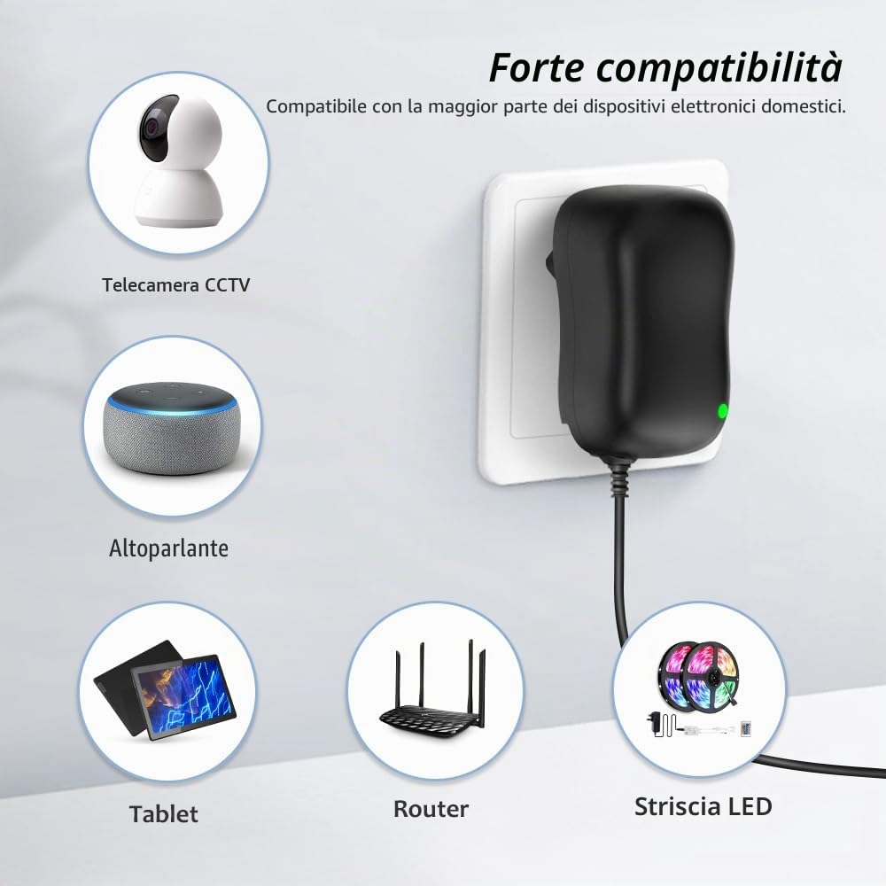 Zolt 45 W Adattatore CA a DC Multi-Tensione 5V-15V 3A con Porta USB 5V 2A 3000 mA