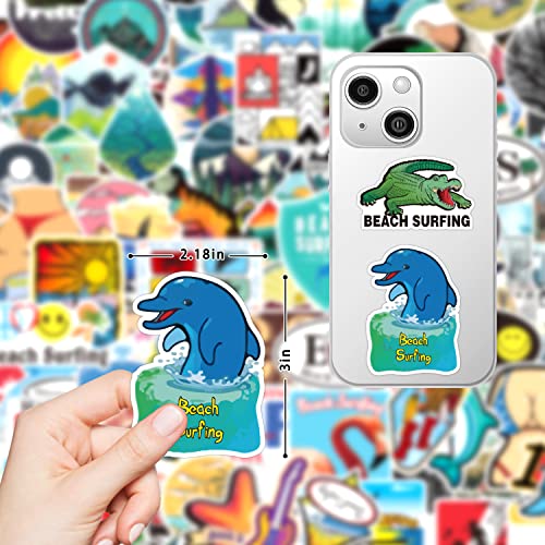 Image of Beach Stickers 200 Pcs Summer Beach Sticker Pack, Waterproof Vinyl Stickers for Water Bottles, Laptop, Scrapbooking, Journaling, Skateboard, Notesbook, Luggage, Tumbler, Binder, Cup, Guitar, Diary etc