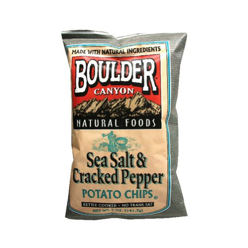 Image of Boulder Canyon Canyon Cut, Salt and Cracked Pepper, 5-Ounce Bags (Pack of 12)