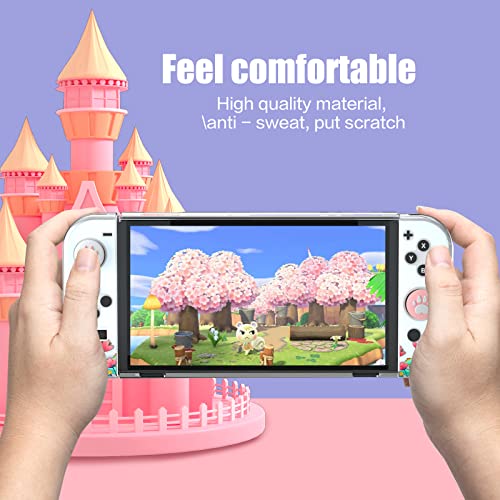 Nananino Switch Oled Protective Case, Switch Oled Hard Console Case And Switch Oled Joy Con Tpu Case With Thumb Grip Caps - Castle Theme #TOP5