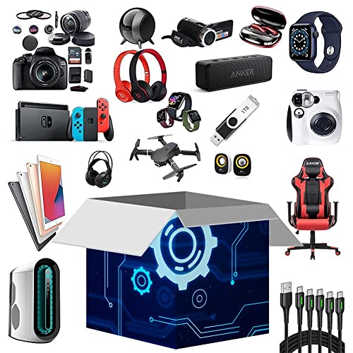 Random Electronic Gift Box Random Products That Have The Opportunity to Open: Such as Drones, Smart áº‰atches, Sports Cameras, Bluetooth headsets, etc. Everything is Possible-LXC45