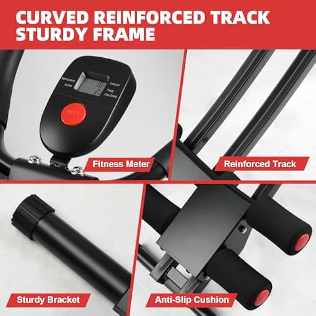 Fitness machine, home gym ABS fitness equipment, women's full body fitness waist trainer, adjustable abdominal tightener, folding core ABS fitness machine with resistance band and LCD display