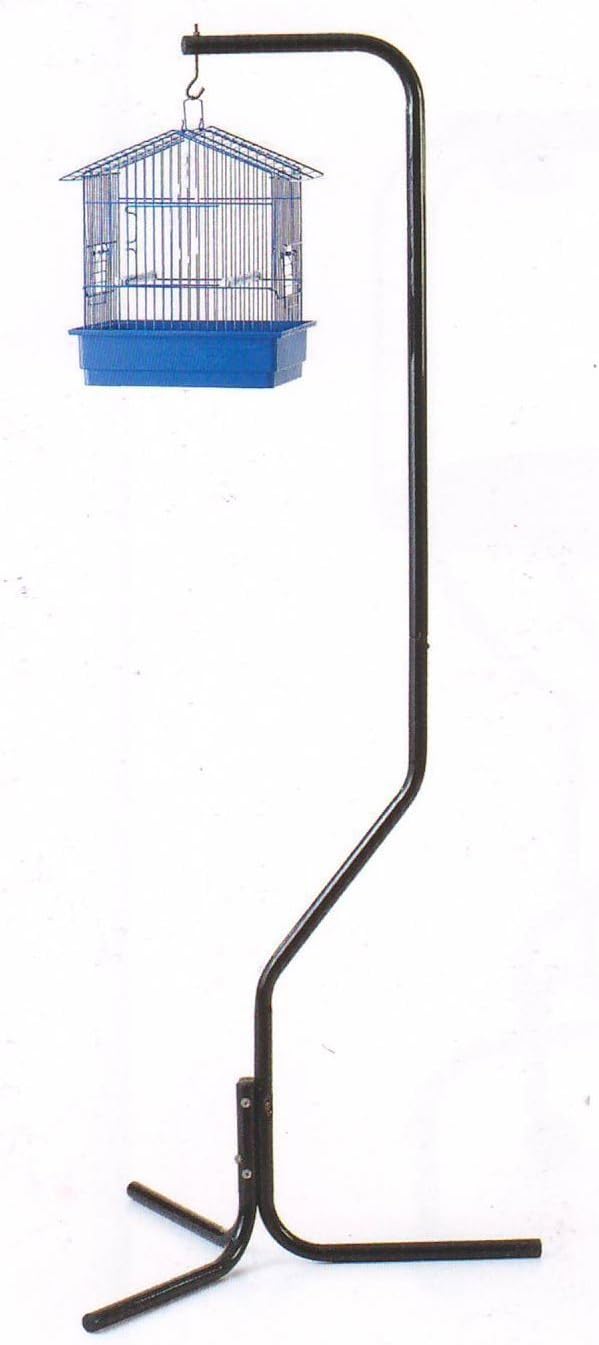 Pet Products Tubular Steel Hanging Bird Cage Stand with Metal Hook : Pet Supplies