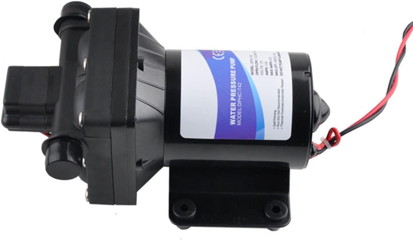 Adjustable Small Submersible Pump DC 12V 42 Series Diaphragm Water Pump Electric Booster Pump 4 Chamber High Pressure Self-Priming Yacht Boat Marine RV Caravan (Color : Short, Size : 24V)