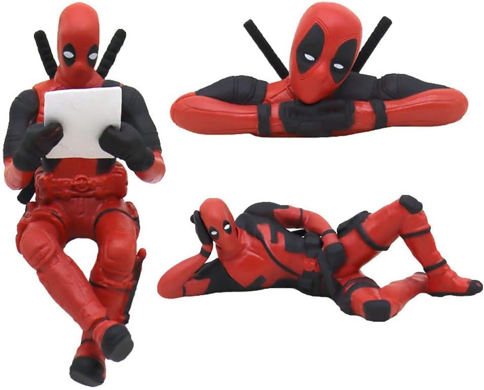 ZKTSRY 3 Pcs Deadpool Car Accessories,Classics Anime Figures Model for Home, Car, Desk and Computer Decorations