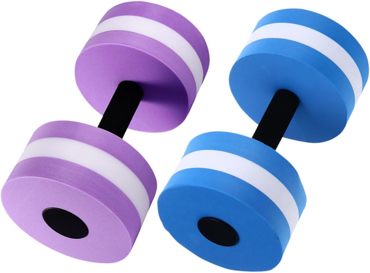 2pcs EVA Aquatic Dumbbells for Water Aerobics Pool Fitness Weights with Buoyancy Enhanced Stability Lightweight Design for Full Body Training