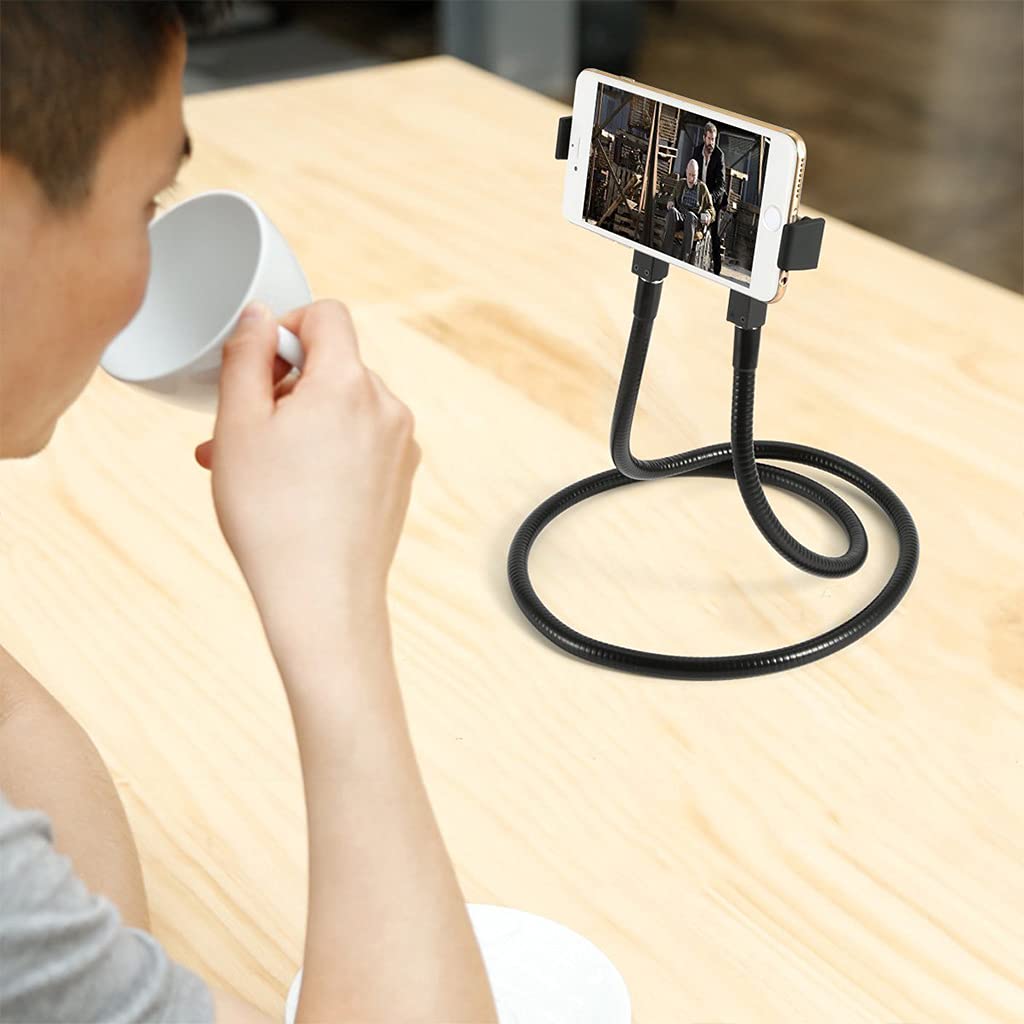Mini support de téléphone portable flexible et stable, bras long col de cygne idéal pour la famille, les amis ou les amoureux