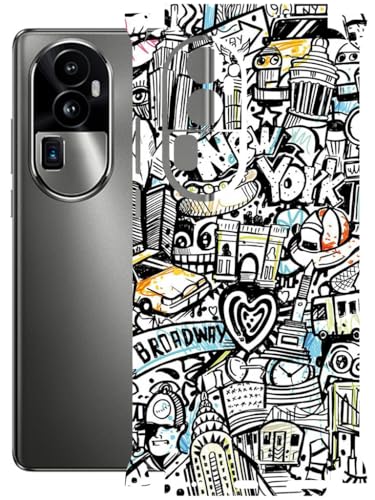 Image of AtOdds - Full Body Back Screen Guard Protector Film - Lamination Wrap Skin Sticker Compatible with Oppo Reno 10 PRO Plus | Scratchproof Matte Finish (Graffiti 26)