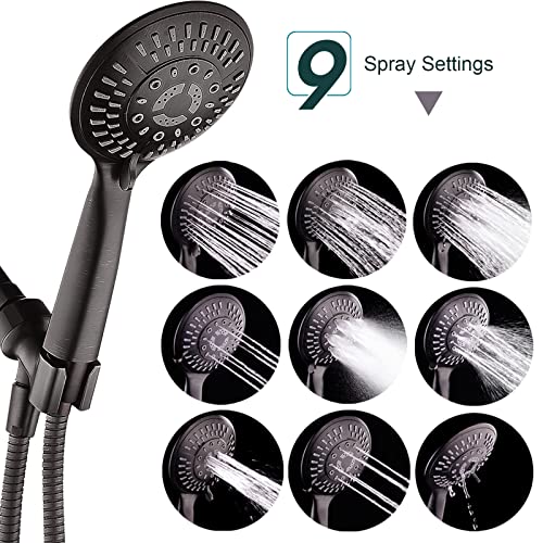 Ducha de mano con 9 funciones y brazo extensor de 5 pulg. miniatura 5