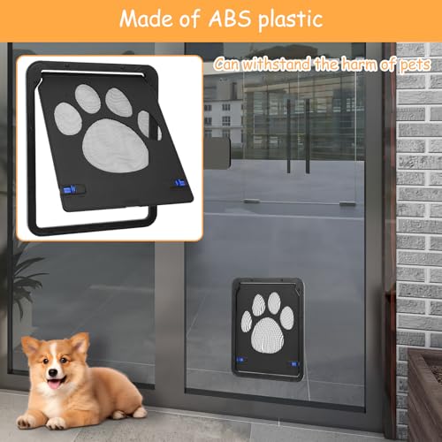 Haustierklappe Fliegengittertür 29 x 24cm, Katzenklappe Fliegengitter Atmungsaktiv mit Magnetverschluss, Hundeklappe Fliegengittertür Robust für Katzen Kleine Hunde