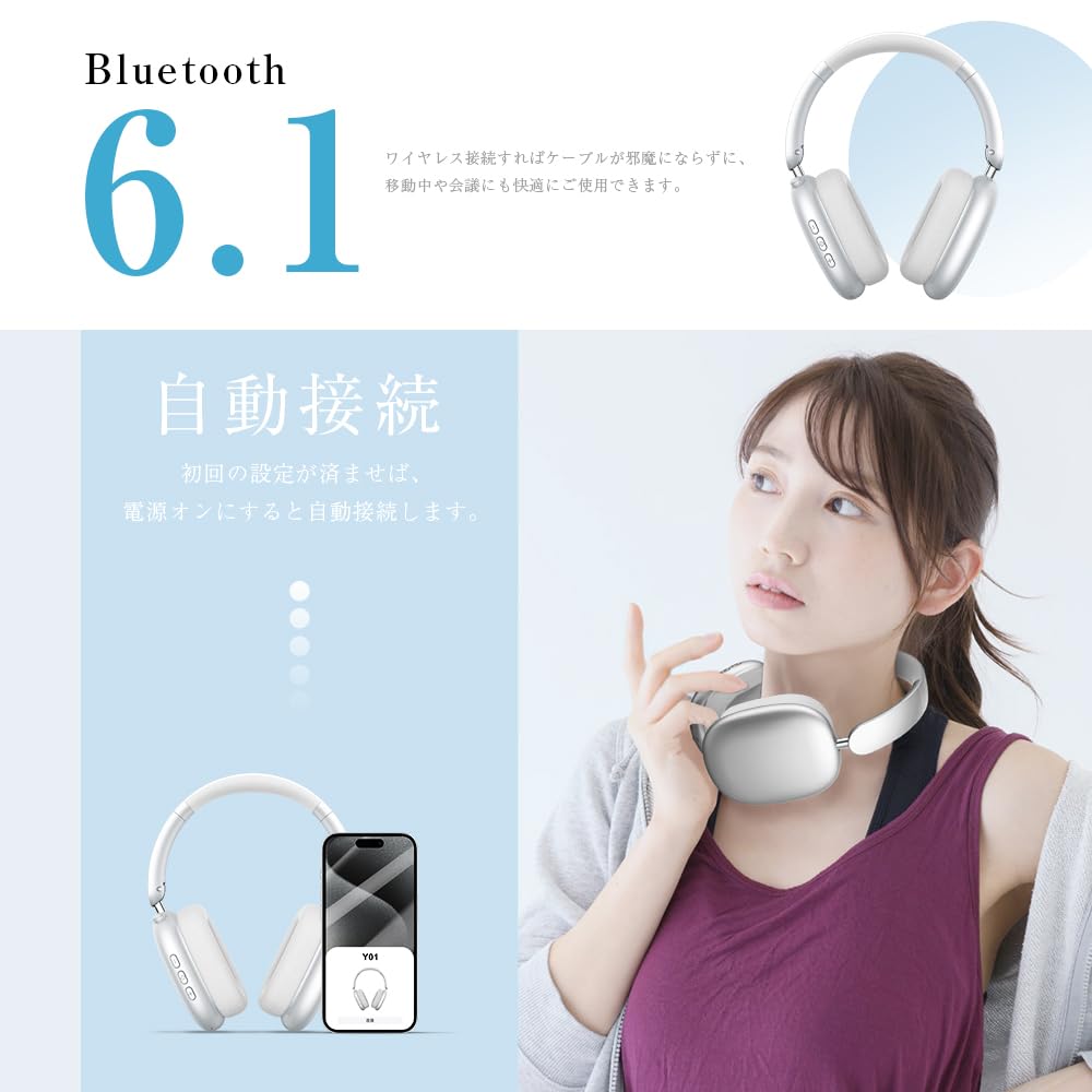 Amazon.co.jp: ヘッドホン Bluetooth ワイヤレスヘッドホン Bluetooth