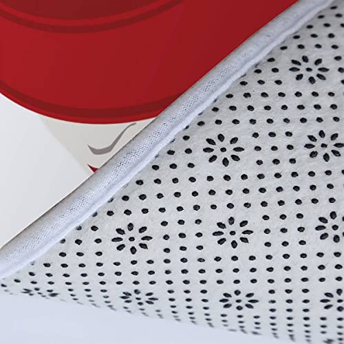 Badezimmer Badematte 3 Teilig Set rote Lippen rutschfest Badteppiche Saugfähig Memory Foam Badezimmermatte Weich WC… – Bild 5