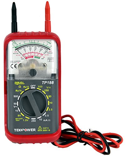 Tekpower Tp188 Pocket-Size Analog Multimeter With Built -In Test Leads With Protective Holster #TOP1