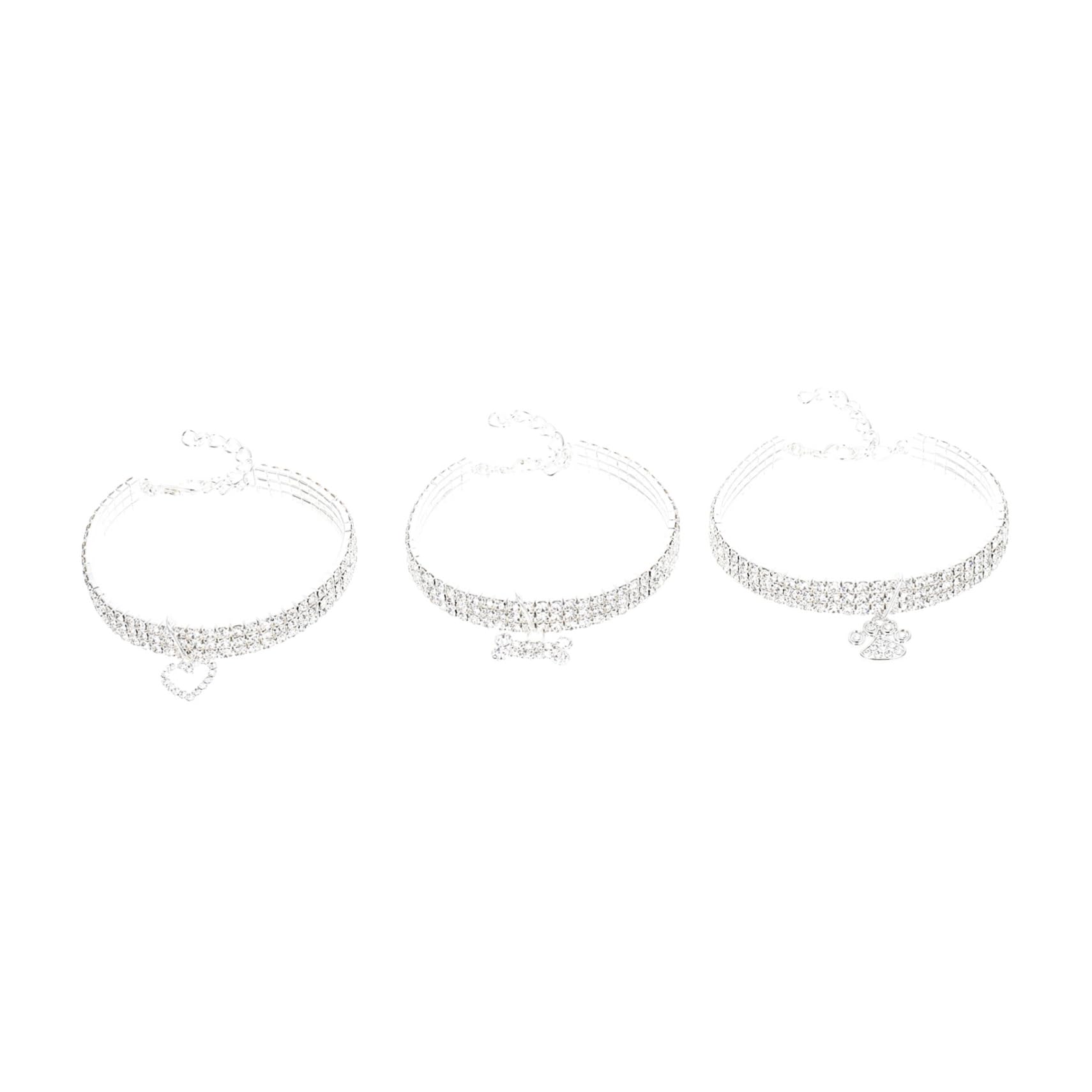 BESPORTBLE 9pezzi Collane Decorative per Gatti e Cani di Collari con Strass Accessori Eleganti e Resistenti all Usura per Pet Facili da Indossare e Rimuovere per Feste e Occasioni Speciali