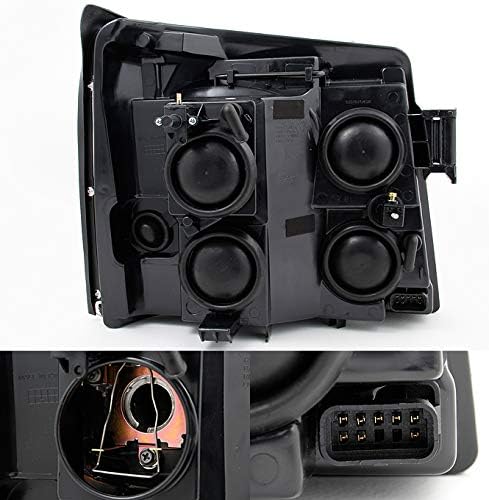 Miniatura 2 de AKKON - Para Cadillac Escalade Chrome Clear HID Xenon Tipo Faros Delanteros Lámparas de Repuesto Par