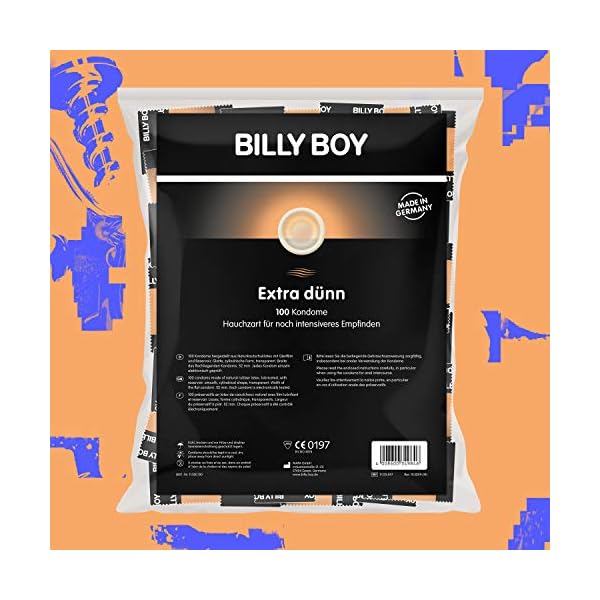 100 Billy Boy Extra dünn Kondome - Hauchzarte Kondome für ein noch intensiveres Empfinden - Made in Germany – Bild 3