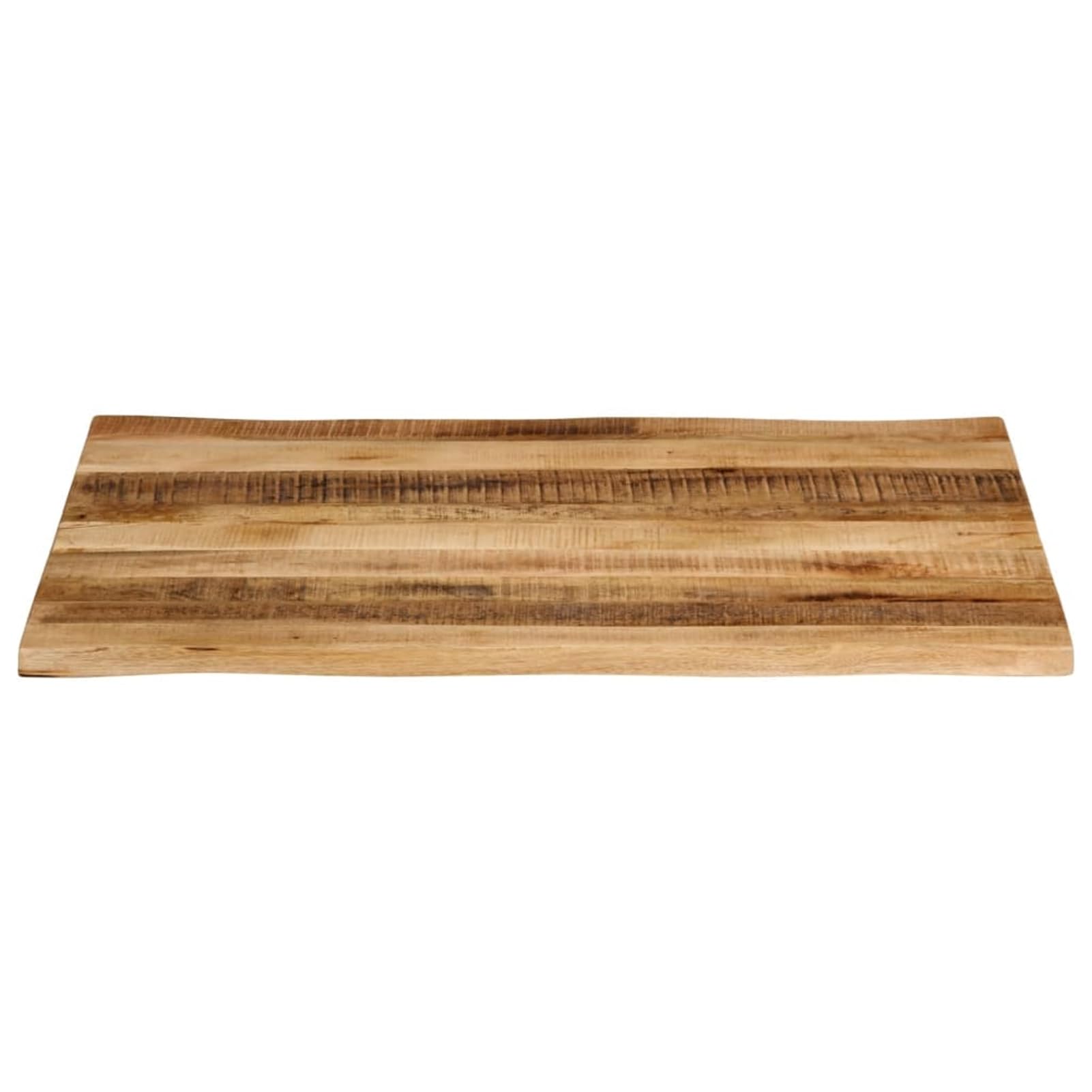 Piano per Tavolo con Bordi Vivi, Sostitutivo in Legno Massello di Mango Grezzo 110x80x2,5 cm per Rinnovo Tavolo da Casa e Ufficio