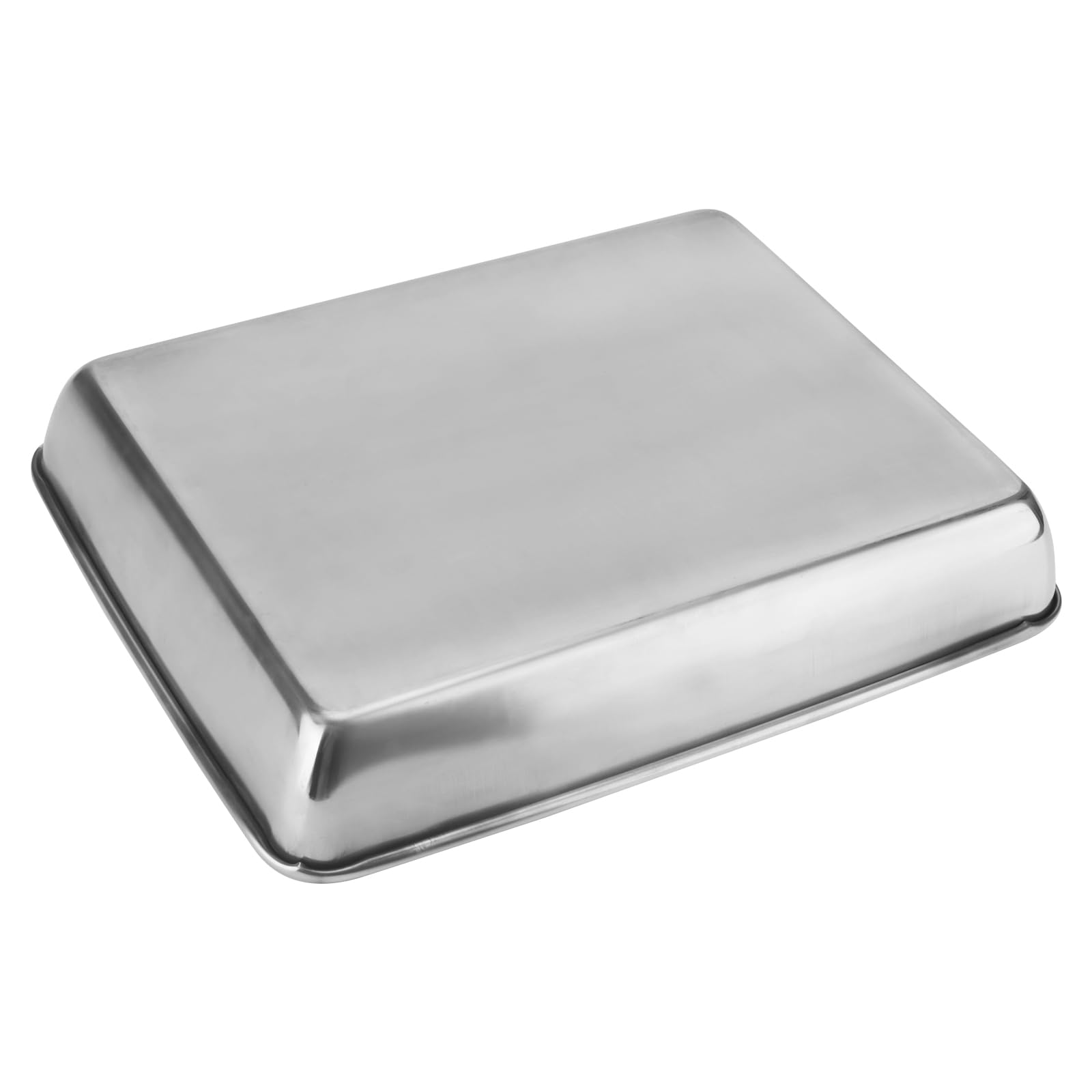 Lot de 4 plaques de cuisson en acier inoxydable de 36,5 x 28 x 5,5 cm, plaque de cuisson en métal, plaque à biscuits profonde, pour cuisson, rôtir, taille du fond 31,5 x 23,5 cm