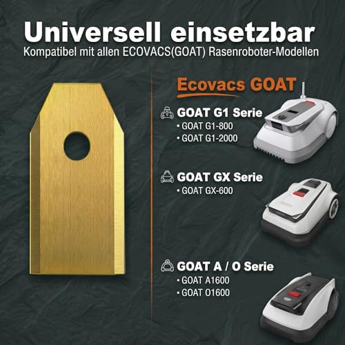 HAUSPROFI 60x Titan Ersatzklingen Ersatzkmesser für ECOVACS GOAT Mähroboter, DIN EN 50636-2-107 geprüft, 60% langlebiger… – Ansicht 2