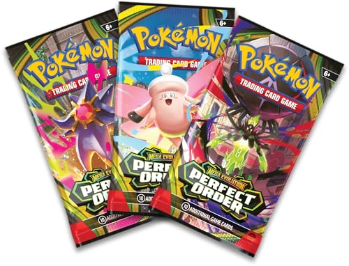 Image of Pokemon TCG: Mega Evolutions - Perfect Order 3 Pack Blister (Chikorita)