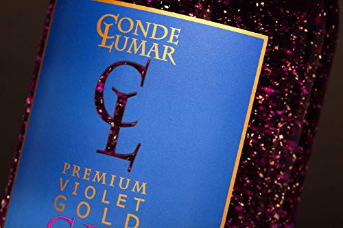 Gin Premium Geschenk für Männer & Frauen - Paket 2 Flaschen Mit 23K Blattgold - Premium & Violet - Mediterran Botanicals… – Bild 5